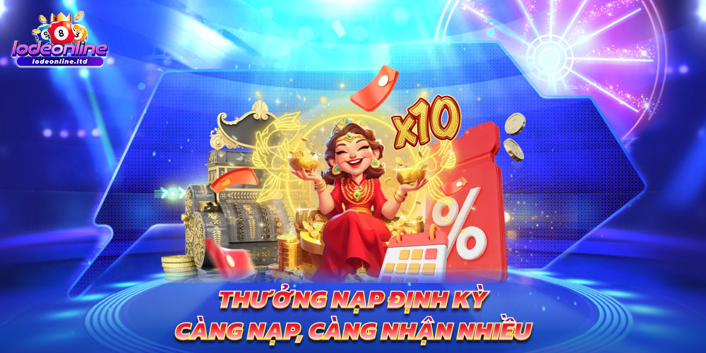 Thưởng nạp định kỳ – Càng nạp, càng nhận nhiều